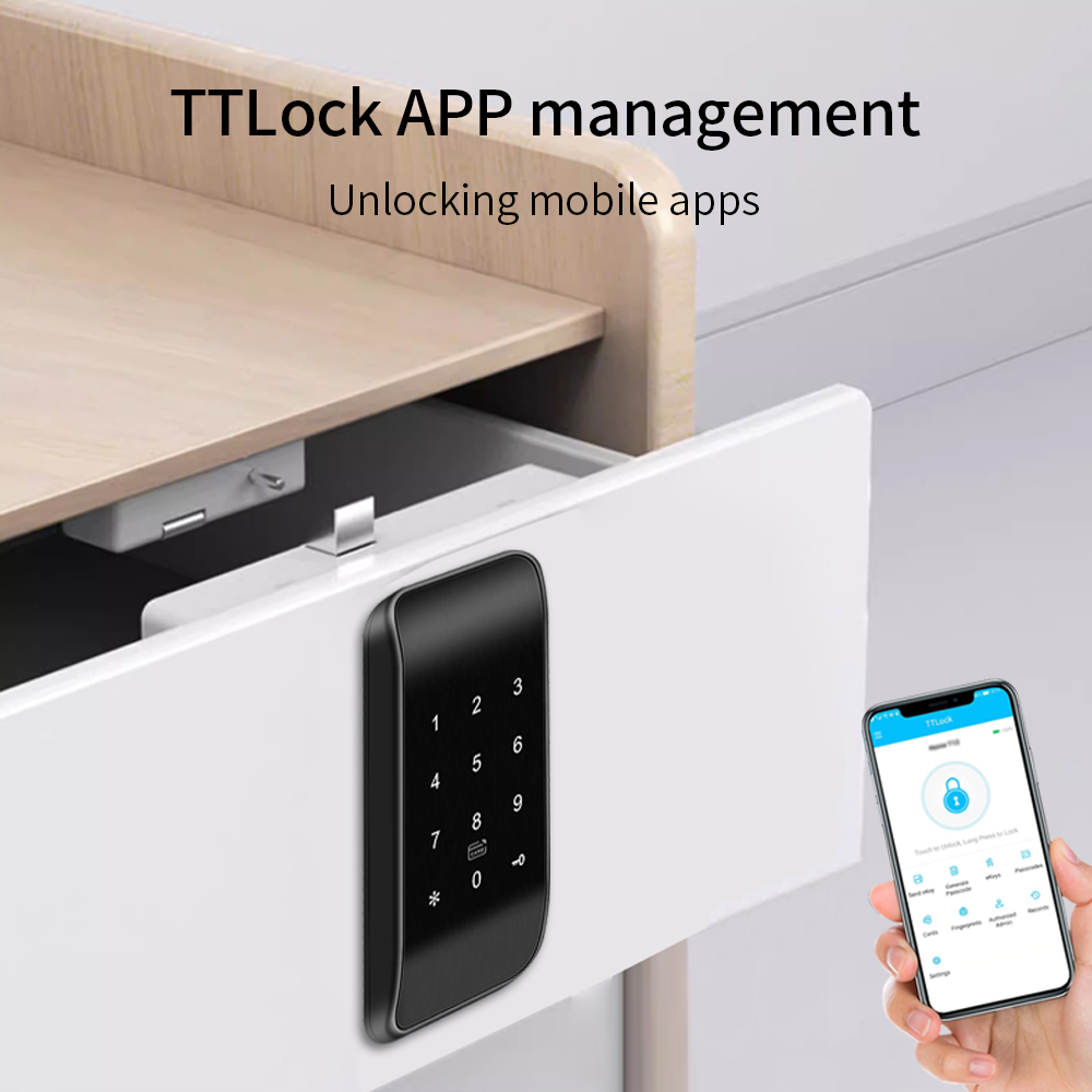 Door Lock Smart Keypad - TTLOCK APP Smart Cabinet Lock 13.56Mhz