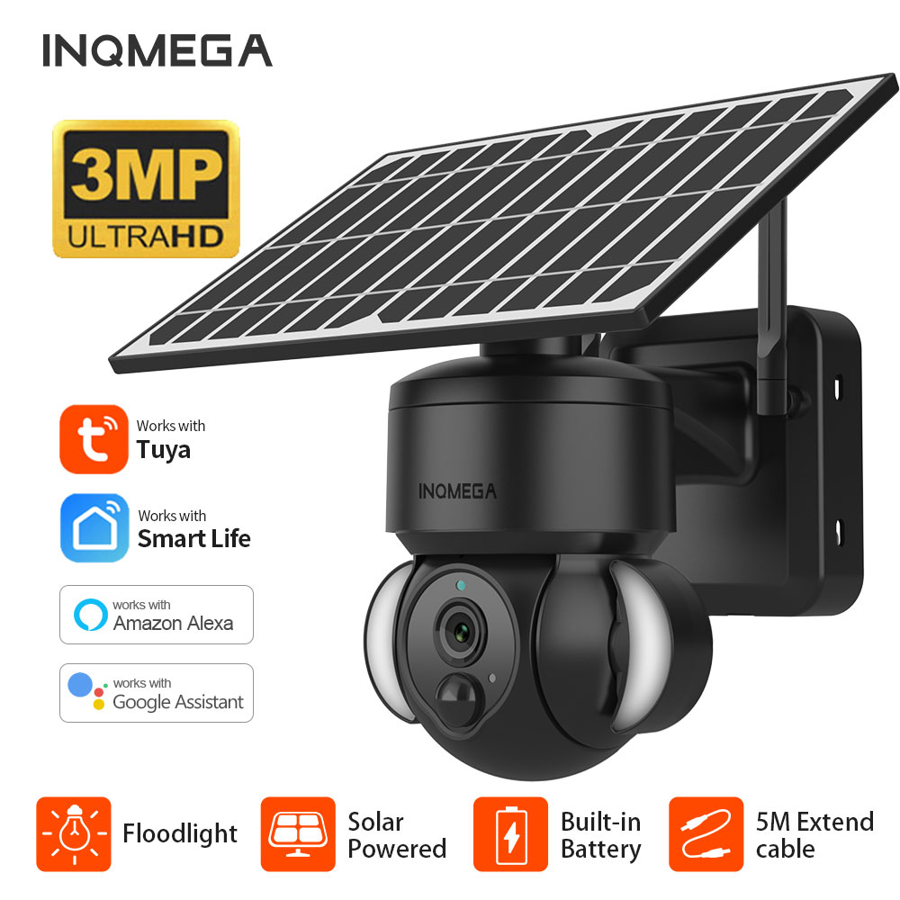 Camera Solar Wireless - INQMEGA 3MP TUYA Solar Surveillance Camera