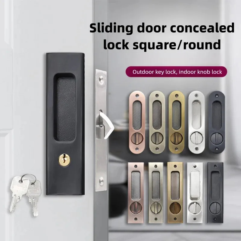 Home Security Kitchener - Durable Black Hook Sliding Door Lock