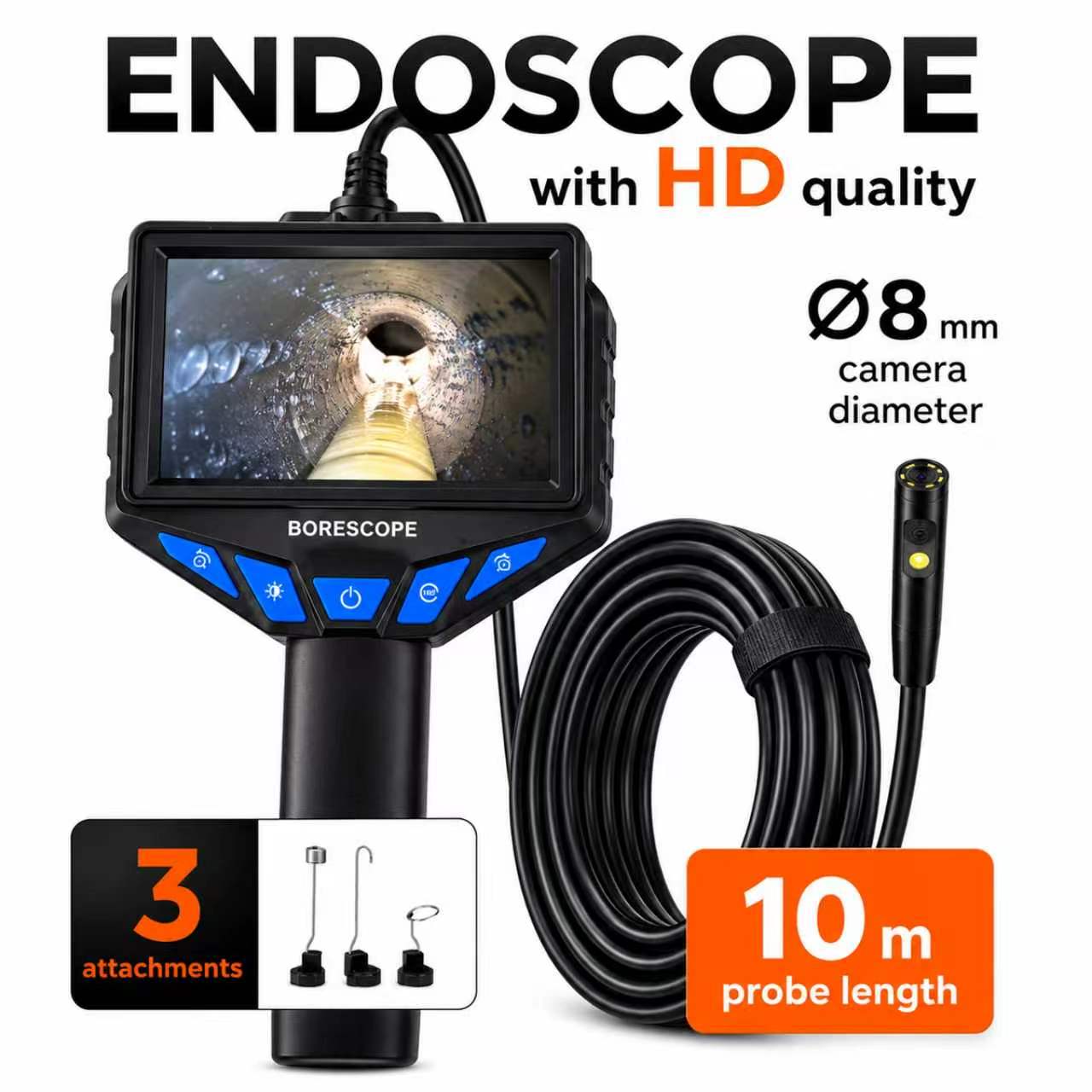 Home Security With Cameras - 4.3 Inch IPS Screen Endoscope Camera