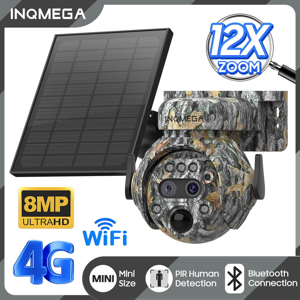 Camera Solar Wireless - INQMEGA 8MP Solar Powered Camera 4K