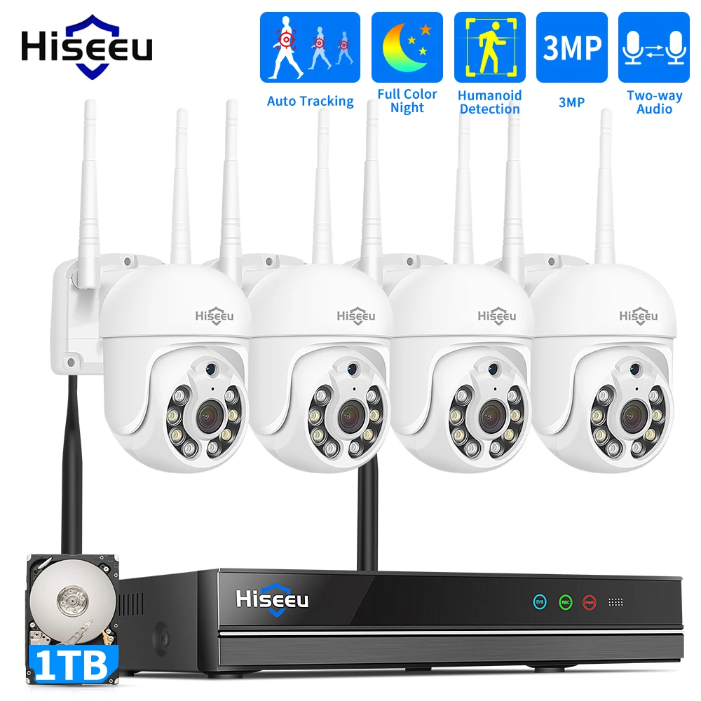 Home Security Monitoring System - Hiseeu 5MP WiFi CCTV Camera Security