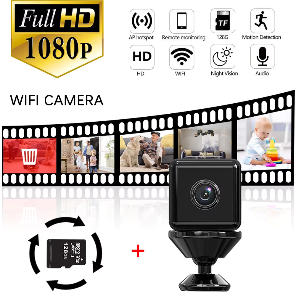 Home Security Monitoring System - X6D Small Square HD Camera 2.4Ghz