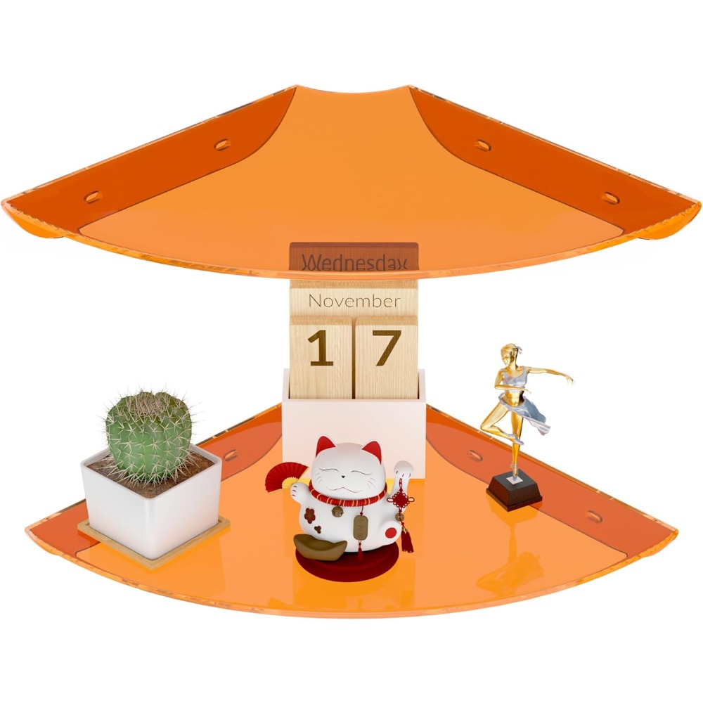 Home Security Kitchener - 9.5x9.5 Inch Acrylic Corner Floating Shelf