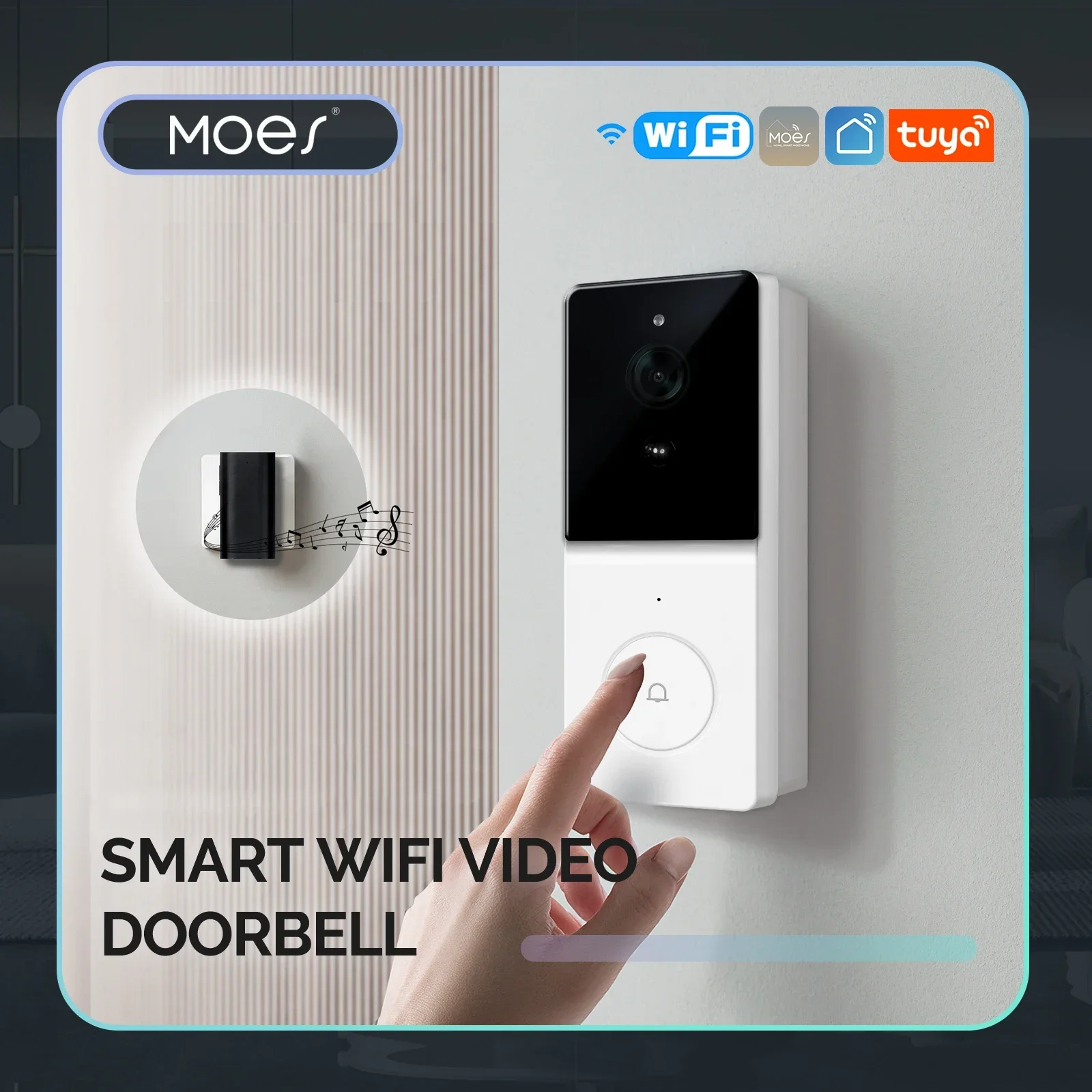 Home Security Video Cameras - MOES Tuya Smart WiFi Video Doorbell