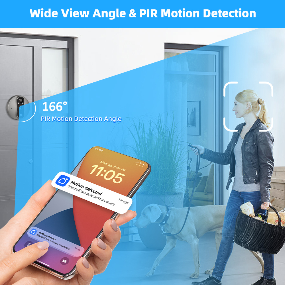 3MP WiFi Smart Tuya Peephole 5 – обзор и цена Home Security Video Cameras