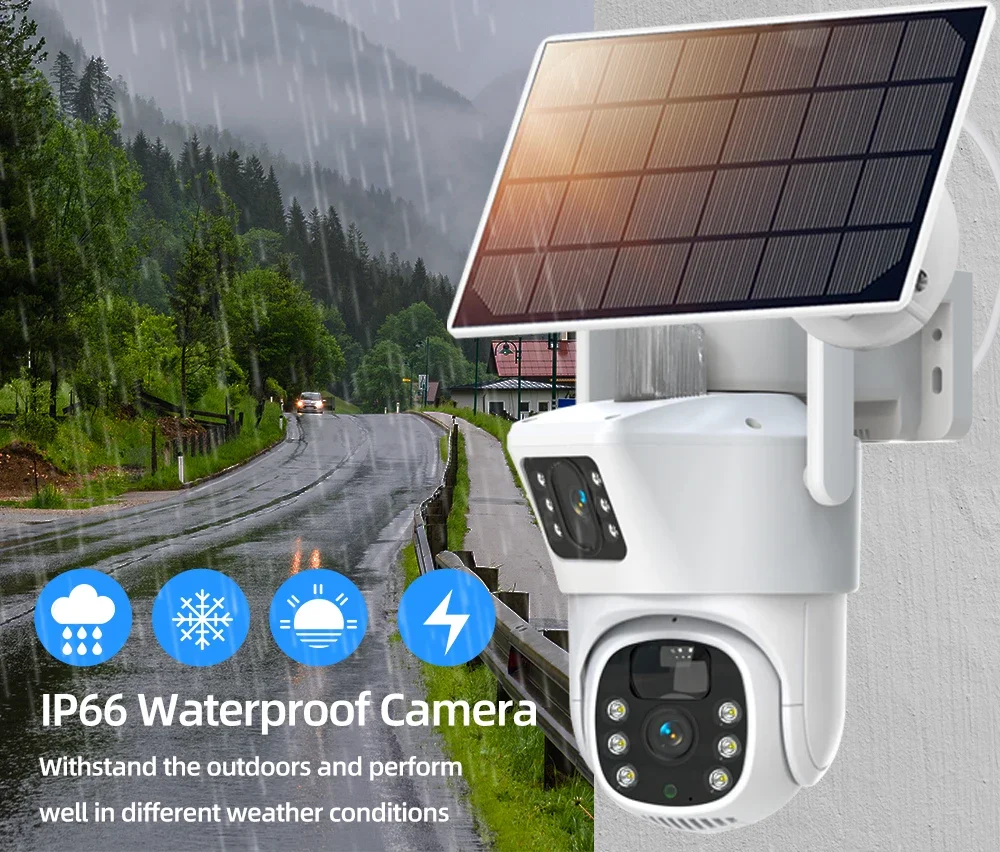 4K 8MP Dual Lens Wifi Solar CC – обзор и цена Camera Solar Wireless