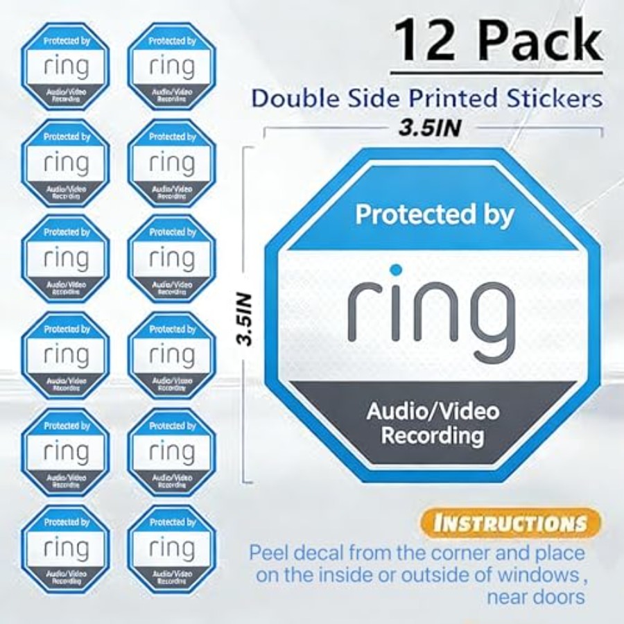 12 Pack Ring Security Stickers – обзор и цена Home Security For Windows