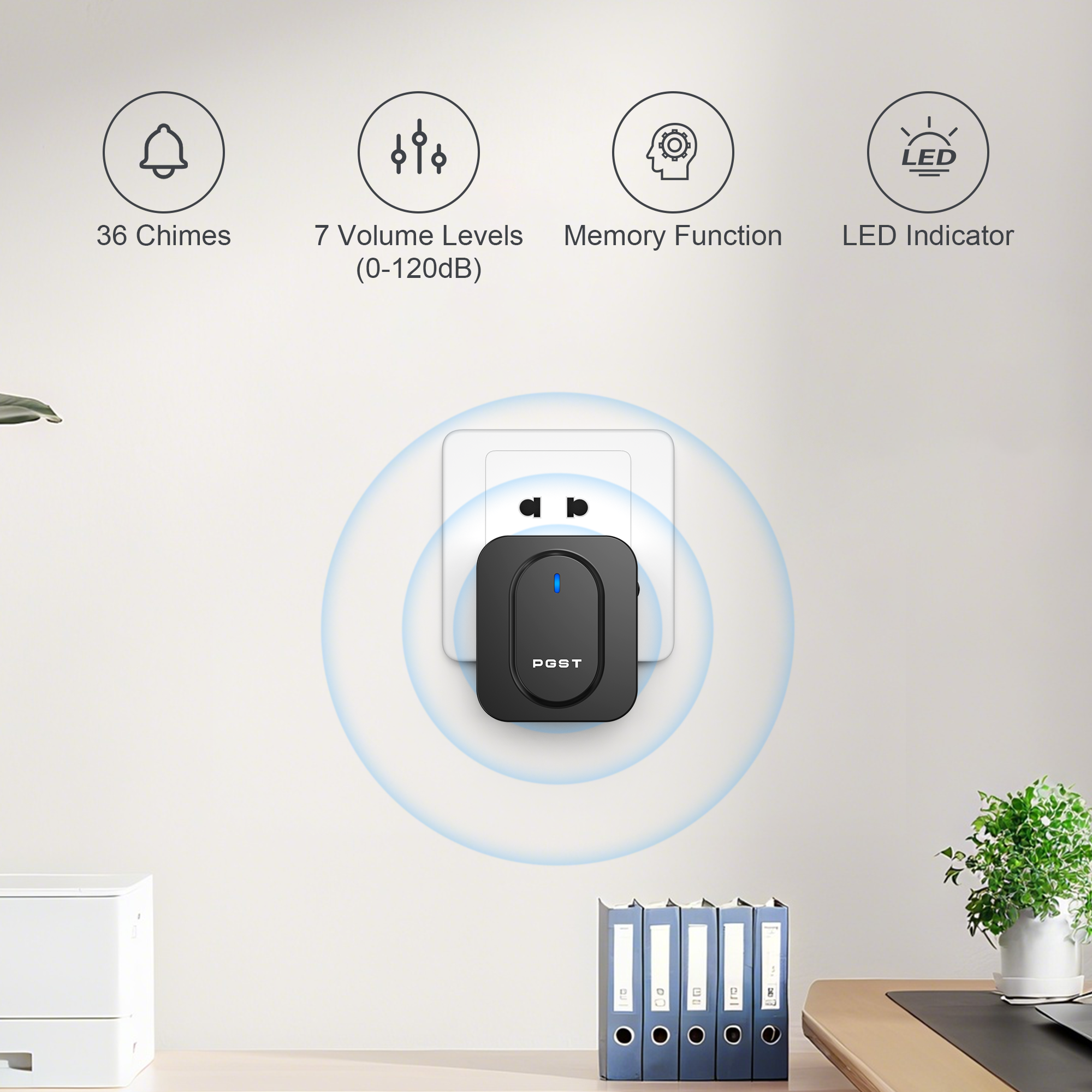 PGST Wireless Doorbell 36 Chim – обзор и цена Home Security Lights