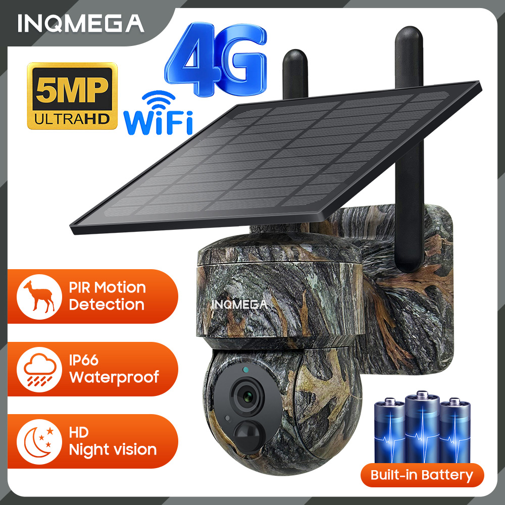 INQMEGA 5MP 4G / WIFI Solar Wi – обзор и цена Camera Solar Wireless
