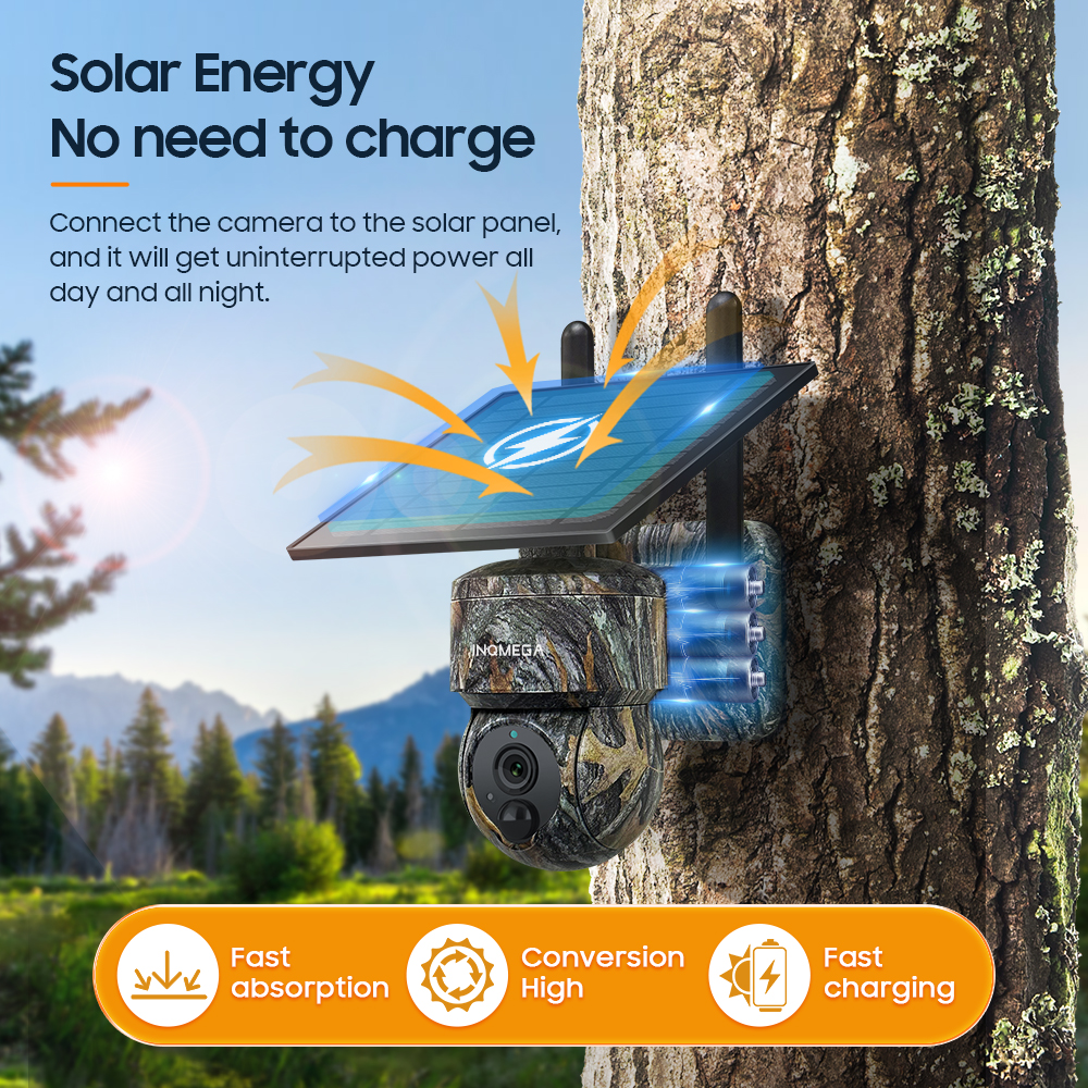 INQMEGA 5MP 4G / WIFI Solar Wi – обзор и цена Camera Solar Wireless
