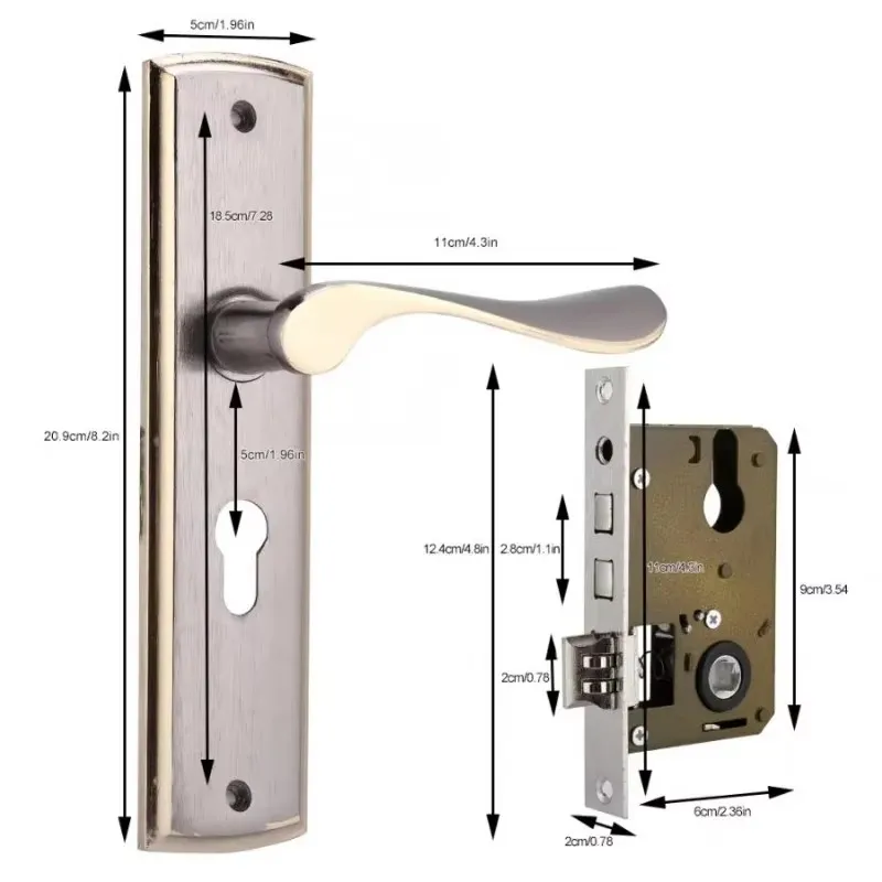 Gold Door Handle Lock Silent H – обзор и цена Home Security Kitchener