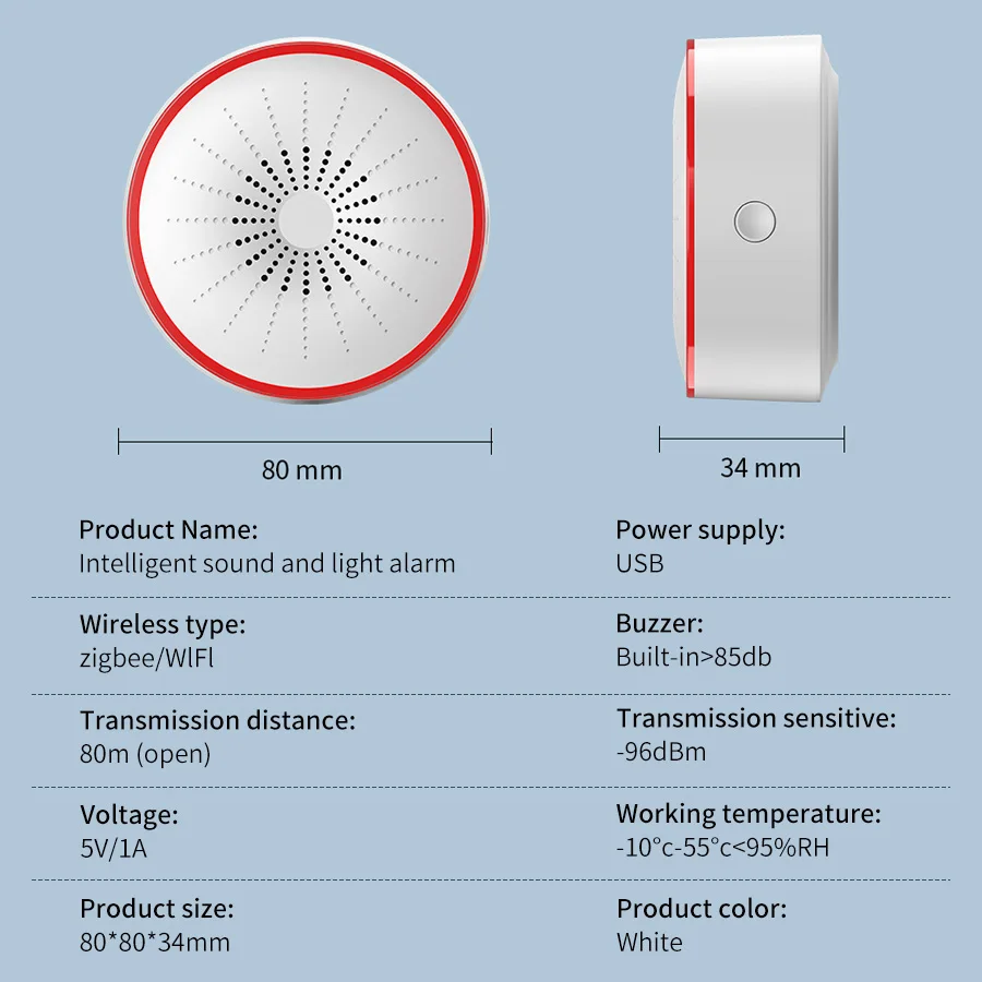Tuya WiFi ZigBee Smart Alarm S – обзор и цена Home Security Lights
