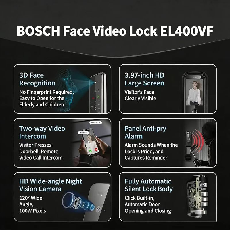 Bosch Smart Lock EL400VF 3D Fa – обзор и цена Door Lock Smart Keypad