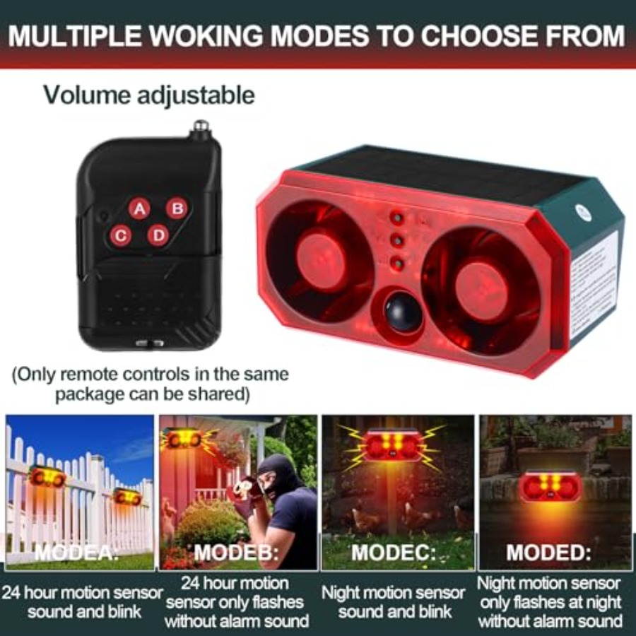 Pcs Solar Outdoor Motion Senso – обзор и цена Barking Dog Alarm