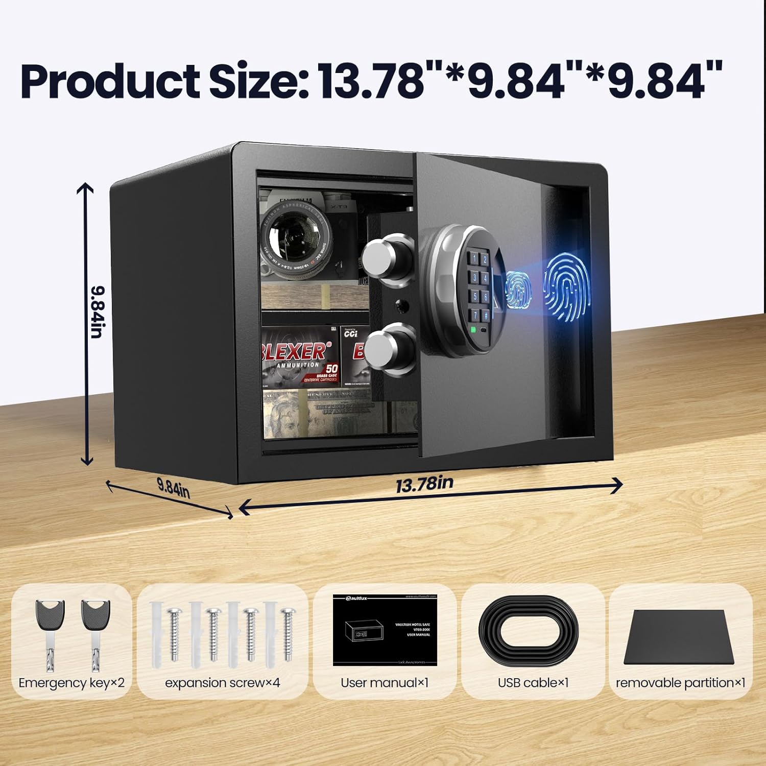 20LB Smart Biometric Safe with – обзор и цена Home Security Lights