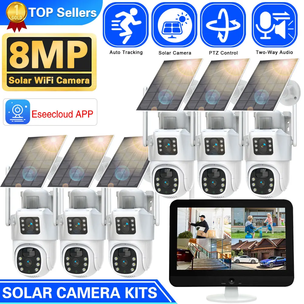 10CH Wireless NVR 4k 8mp Dual  – обзор и цена Camera Solar Wireless