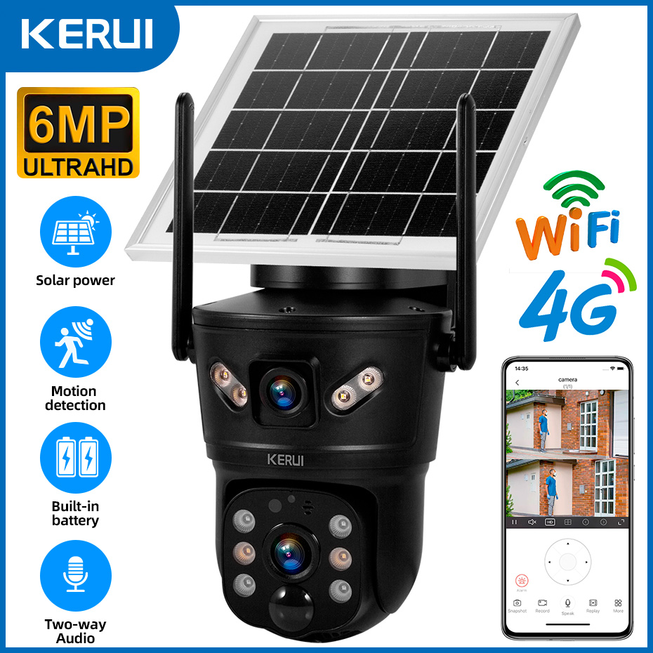 KERUI Outdoor 6MP Solar Camera – обзор и цена Home Security For Windows