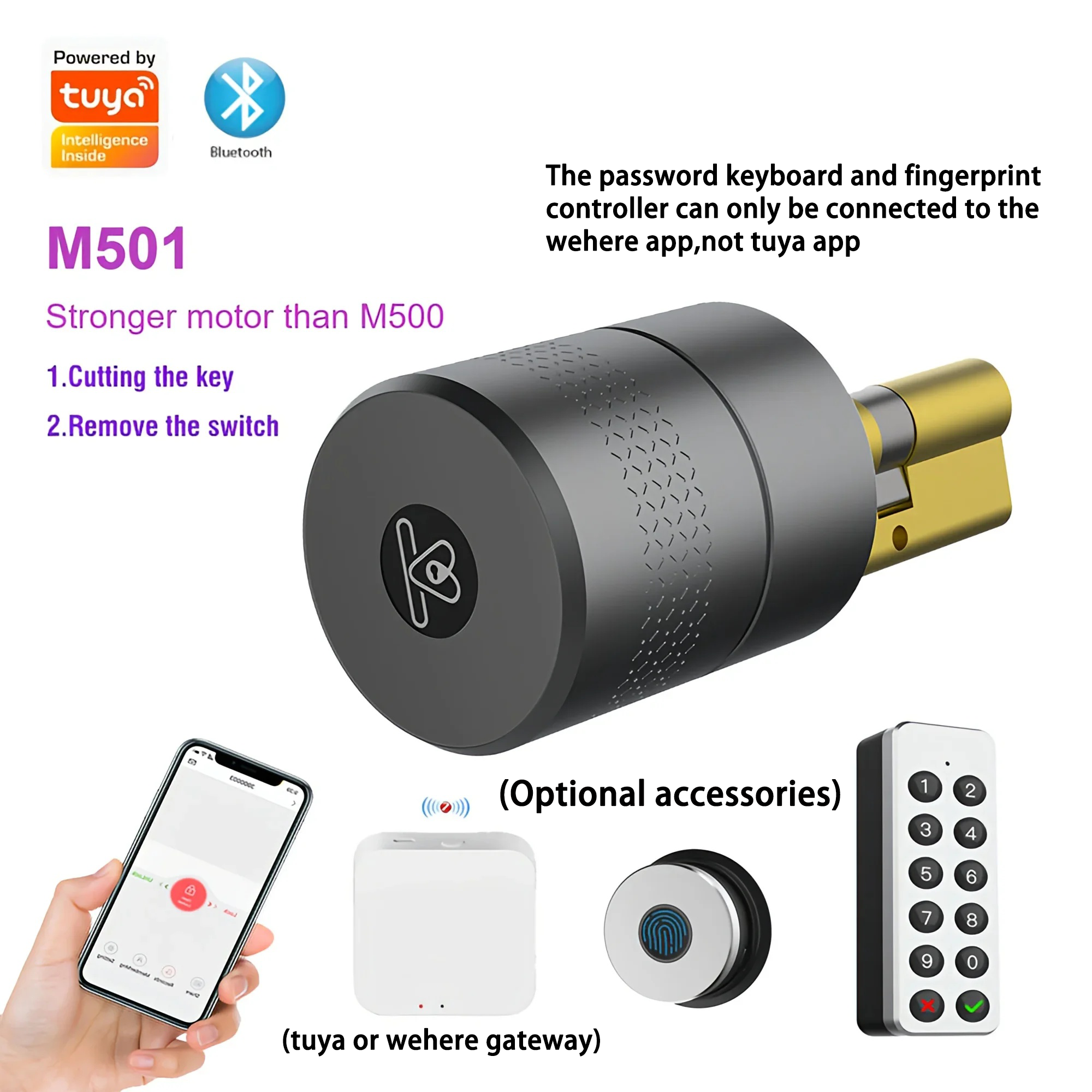 M501 Wehere Tuya Smart Door Lo – обзор и цена Door Lock Smart Keypad