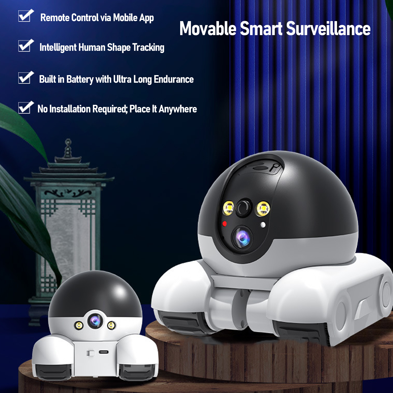 Indoor Security Camera 2MP Dou – обзор и цена Home Security Robot Dog