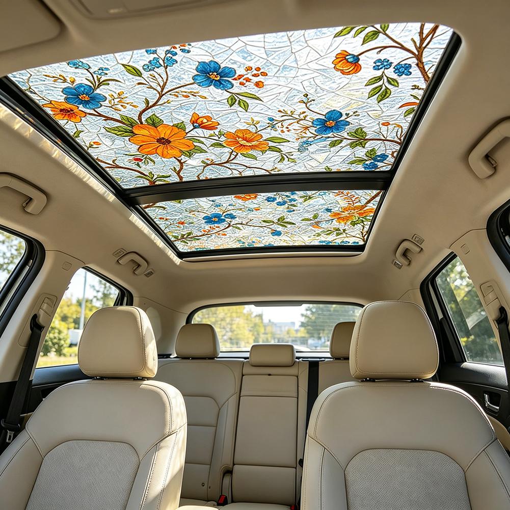 Floral Stained Glass Car Sunro – обзор и цена Home Security For Windows